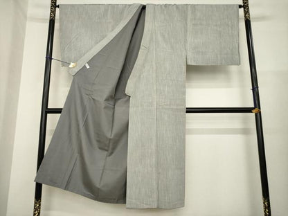 平和屋着物●男性　紬　アンサンブル　霞文　正絹　逸品　未使用　AABH2628ck
