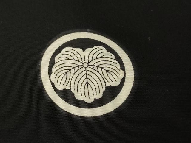 平和屋着物●男性　黒紋付・羽織セット　正絹　逸品　AABH2633ck