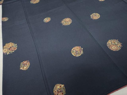 平和屋着物●上質な小紋　花丸文　正絹　逸品　AABH2634ck