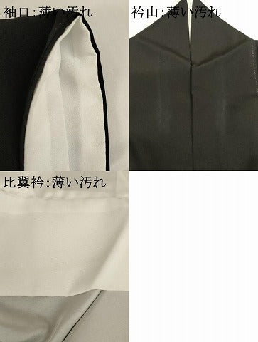 平和屋着物■豪華黒留袖 友禅 風景花文 正絹 逸品 AABH2665ja