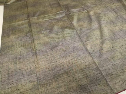 平和屋着物■上質な紬　霞文　暈し染め　正絹　逸品　AABH2672ja