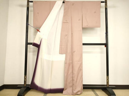 平和屋着物■上質な小紋 草木文 正絹 逸品 AABH2673ja