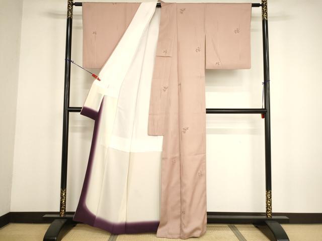 平和屋着物■上質な小紋 草木文 正絹 逸品 AABH2673ja
