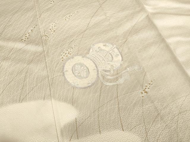 平和屋着物■訪問着 刺繍 花鼓文 暈し染め 金彩 正絹 逸品 AABH2674ja