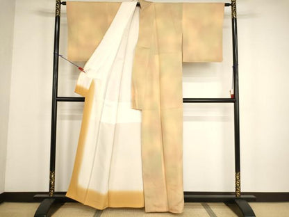 平和屋着物■上質な小紋 霞文 暈し染め 正絹 逸品 未使用 AABH2676ja