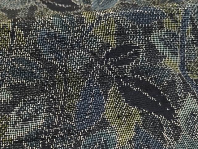 平和屋着物■上質な紬　草木文　正絹　逸品　AABH2713ja