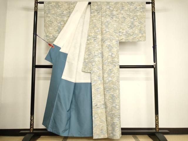 平和屋着物■上質な紬 樹林文 正絹 逸品 AABH2715ja