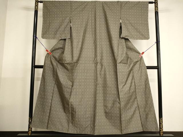 平和屋着物■本場大島紬　花菱文　正絹　逸品　AABH2716ja