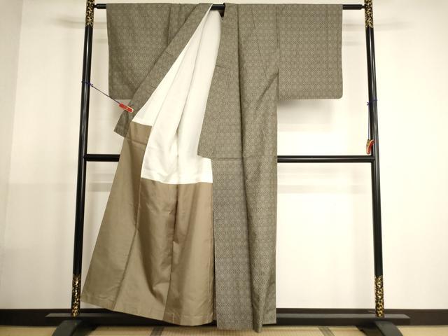 平和屋着物■本場大島紬　花菱文　正絹　逸品　AABH2716ja