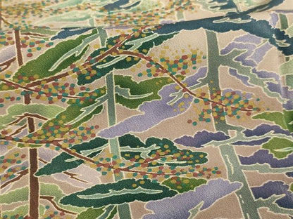 平和屋着物■豪華黒留袖 作家物 風景文 正絹 逸品 AABH2719ja
