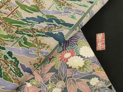 平和屋着物■豪華黒留袖 作家物 風景文 正絹 逸品 AABH2719ja