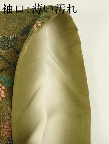 平和屋着物■上質な小紋 尾長鳥花文 鬼しぼ縮緬 やまと誂製 正絹 逸品 AABH2756ja