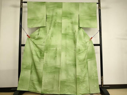 平和屋着物■上質な小紋 枝花地紋 暈し染め 正絹 逸品 未使用 AABH2758ja