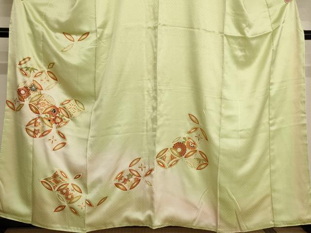 平和屋着物■訪問着 七宝花文 暈し染め 金彩 正絹 逸品 AABH2759ja