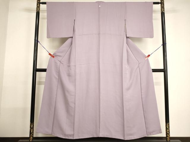 平和屋着物■上質な色無地 薄葡萄色 正絹 逸品 AABH2760ja
