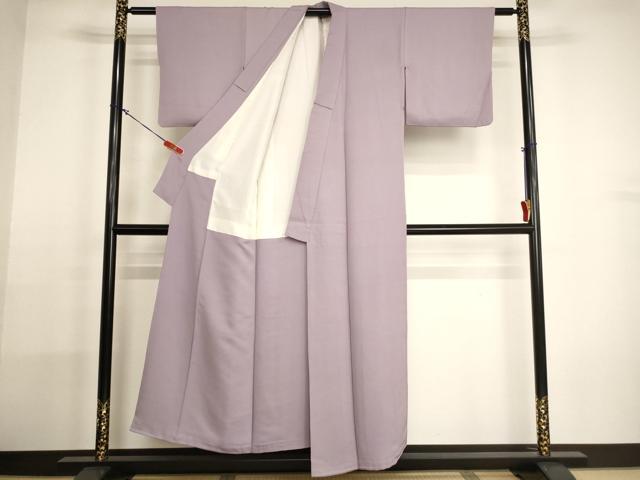 平和屋着物■上質な色無地 薄葡萄色 正絹 逸品 AABH2760ja