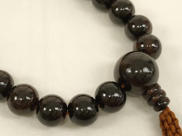 平和屋本店▼数珠・念珠・ブレスレット4点セット 黒檀 金剛菩提樹 タイガーアイ 虎目石 箱付き 法衣 寺院 仏具 仏教 僧侶 神職 AABH2772ja