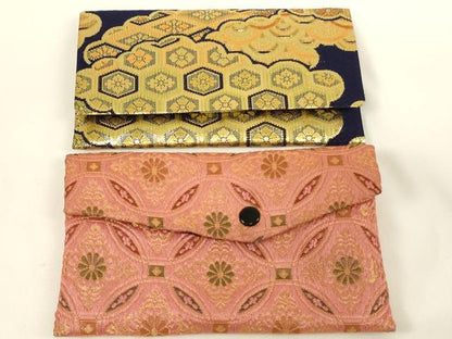 平和屋本店▼数珠・念珠入れ　数珠8点セット　金襴　天然石　水晶　法衣　寺院　仏具　仏教　僧侶　神職　装束　AABH2773ja