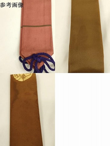 平和屋本店▼輪袈裟4点セット　月影杏葉　三つ葉葵　花丸文　法衣　寺院　仏具　仏教　僧侶　神職　装束　AABH2781ja