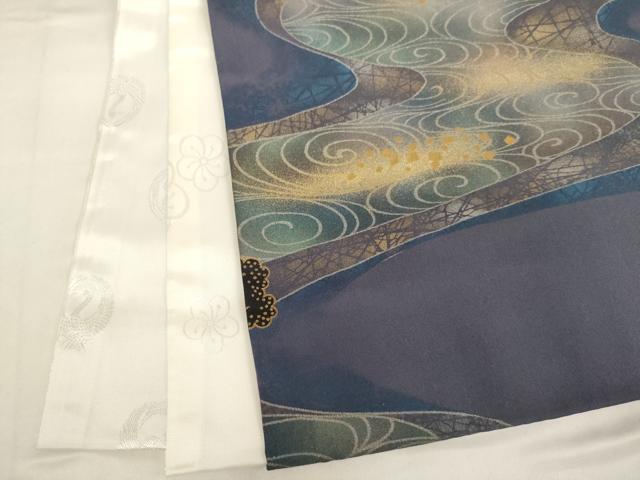 平和屋着物[]お宮参り 男の子 祝着 産着 初着 のしめ 流水兜文 暈し染め 金彩 逸品 AABH2805ja