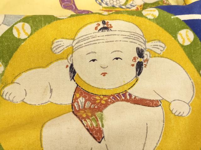 平和屋着物[]アンティーク　大正ロマン　七五三　男の子　3歳　祝着　一つ身　童子　正絹　逸品　AABH2808ja