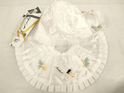 平和屋着物[]お宮参り　男の子　小物セット　刺繍　飛鶴文　正絹　逸品　AABH2819ja