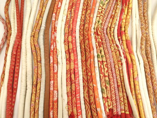 平和屋着物[]七五三　女の子　和装小物　帯締め20本セット　アンティーク　丸ぐけ　刺繍　金銀糸　逸品　AABH2823ja