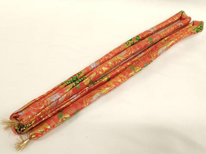 平和屋着物[]七五三　女の子　和装小物セット　草花文　金糸　逸品　AABH2824ja