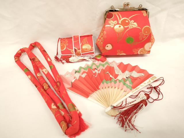 平和屋着物[]七五三　女の子　和装小物セット　光琳菊　金糸　逸品　AABH2826ja