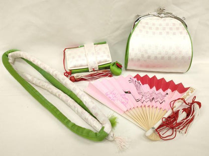平和屋着物[]七五三 女の子 和装小物セット 市松文様 逸品 AABH2827ja