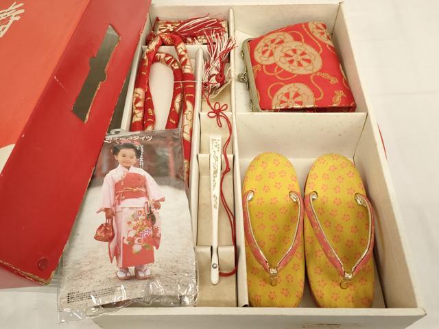 平和屋本店[]七五三　女の子　和装小物セット　源氏車文　金糸　箱付き　逸品　AABH2830ja