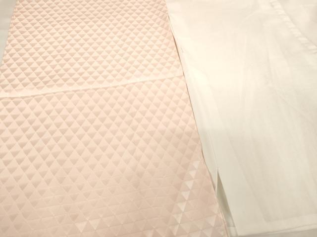 平和屋着物[]子供　女の子　半襦袢　無双仕立て　鱗地紋　薄桜色　三越扱い　半衿刺繍　未使用　AABH2850ja