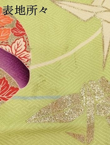 平和屋着物[]七五三　女の子　３歳　祝着　三つ身　鈴　折り鶴　銀彩　正絹　逸品　AABH2858ja