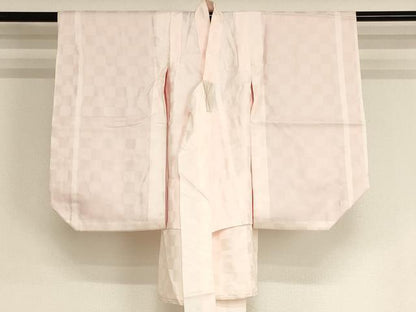 平和屋着物[]七五三　女の子　３歳　祝着　一つ身　長襦袢セット　駒刺繍　飛鶴牡丹文　金彩　逸品　AABH2867ja