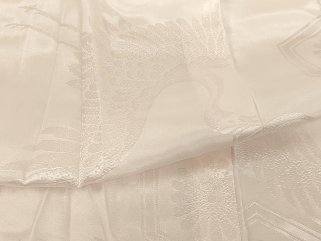 平和屋着物[]子供　女の子　長襦袢　袷　飛鶴亀甲花地紋　桜色　半衿刺繍　洗える着物　AABH2874ja