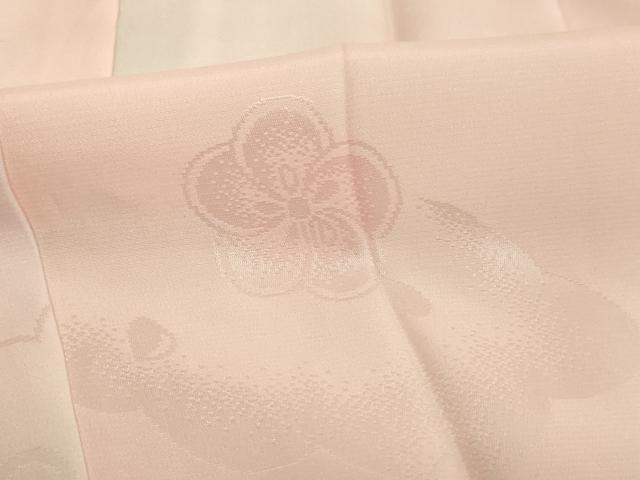 平和屋着物[]子供　女の子　長襦袢　無双仕立て　雲重ね梅文　暈し染め　半衿刺繍　正絹　逸品　AABH2878ja