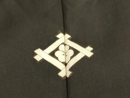 平和屋着物[]七五三　男の子　5歳　羽織　手描き　亀甲群鶴草花文　暈し染め　正絹　逸品　AABH2884ja