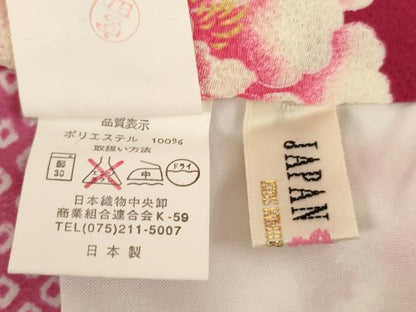 平和屋着物[]七五三　女の子　７歳　祝着　四つ身　花丸文　JAPAN STYLE　鬼しぼ縮緬　洗える着物　AABH2908ja