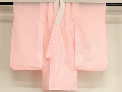 平和屋着物[]七五三　女の子　３歳　祝着　三つ身　長襦袢（単衣）・被布セット　花蝶手毬文　暈し染め　金彩　AABH2912ja