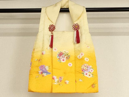 平和屋着物[]七五三　女の子　３歳　祝着　三つ身　被布セット　誰が袖雪輪花文　暈し染め　AABH2913ja