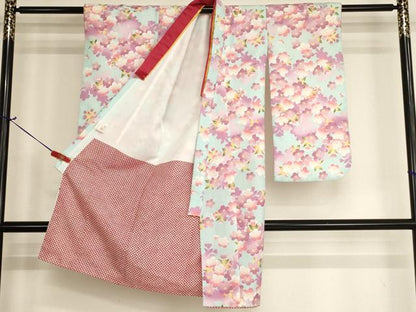 平和屋着物[]七五三　女の子　３歳　祝着　三つ身　舞桜文　金彩　AABH2921ja
