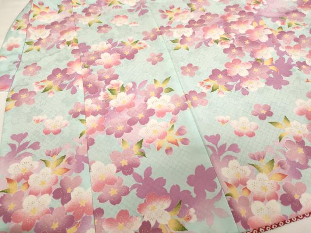 平和屋着物[]七五三　女の子　３歳　祝着　三つ身　舞桜文　金彩　AABH2921ja