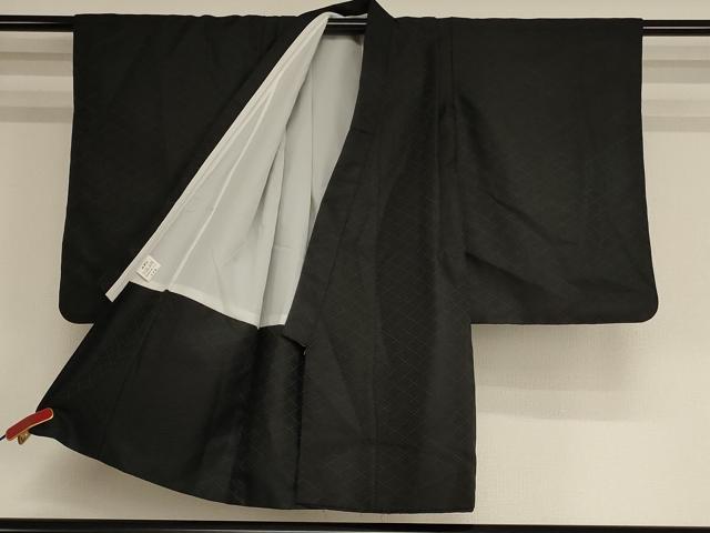 平和屋着物[]七五三　男の子　5歳　祝着・羽織セット　吉祥兜文　黒地　暈し染め　金彩　AABH2944ja
