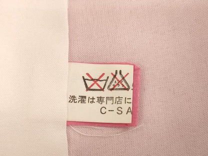 平和屋着物[]七五三　女の子　７歳　祝着　四つ身　御所車舞桜文　金彩　AABH2987ja