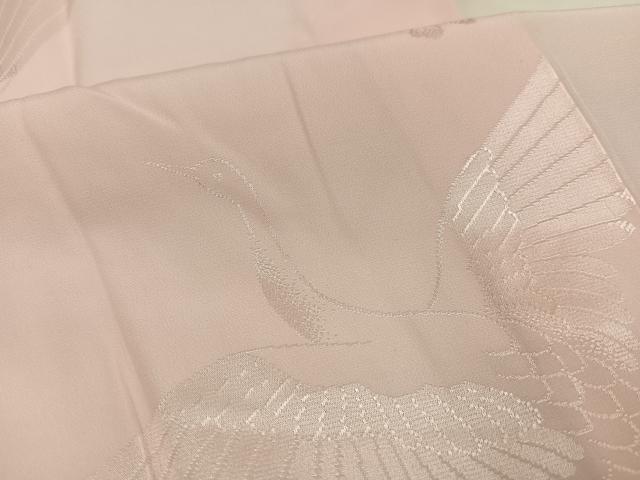 平和屋着物●振袖用長襦袢　袷　群れ鶴花地紋　暈し染め　正絹　逸品　AABH3002ph