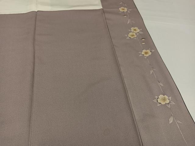 平和屋着物●訪問着　作家物　手描き　枝花文　正絹　逸品　AABH3013ph