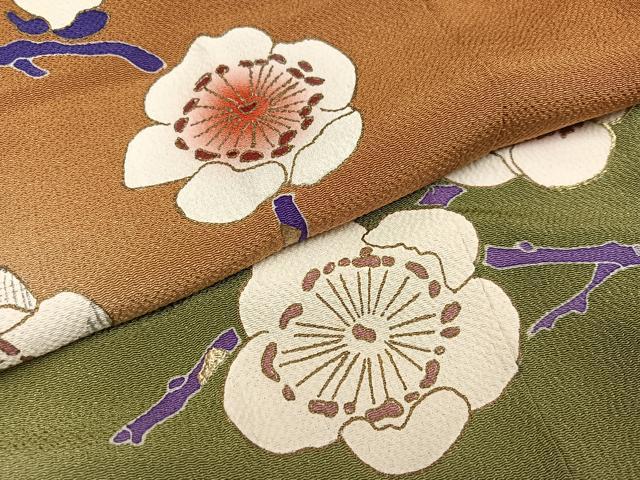 平和屋着物●豪華振袖　作家物　梅　暈し染め　金彩　鬼しぼ縮緬　正絹　逸品　AABH3015ph