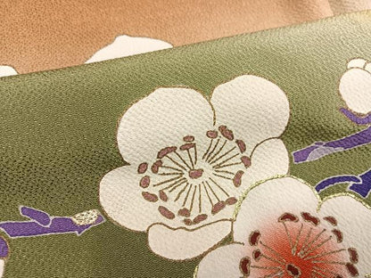 平和屋着物●豪華振袖　作家物　梅　暈し染め　金彩　鬼しぼ縮緬　正絹　逸品　AABH3015ph
