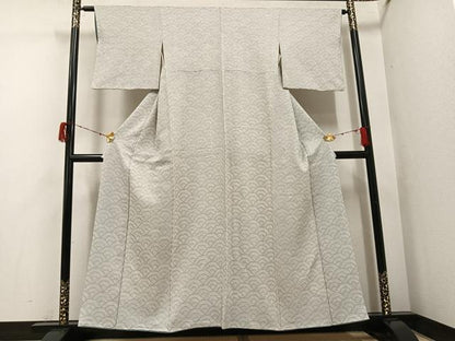 平和屋着物●訪問着　総絞り　青海波　正絹　逸品　AABH3018ph