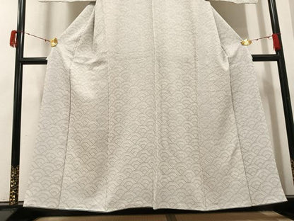 平和屋着物●訪問着　総絞り　青海波　正絹　逸品　AABH3018ph